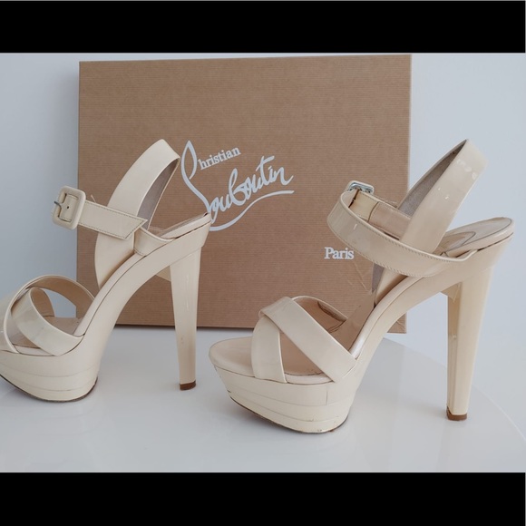 Christian Louboutin Cream Patent Leather size 7 - Picture 5 of 7